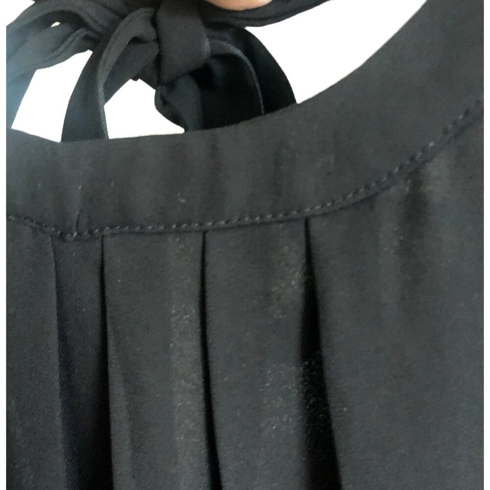 Swing Dress Black Shift LBD Lined H&M Chic Audrey Class Elegant Feminine Women 6 - Picture 4 of 9